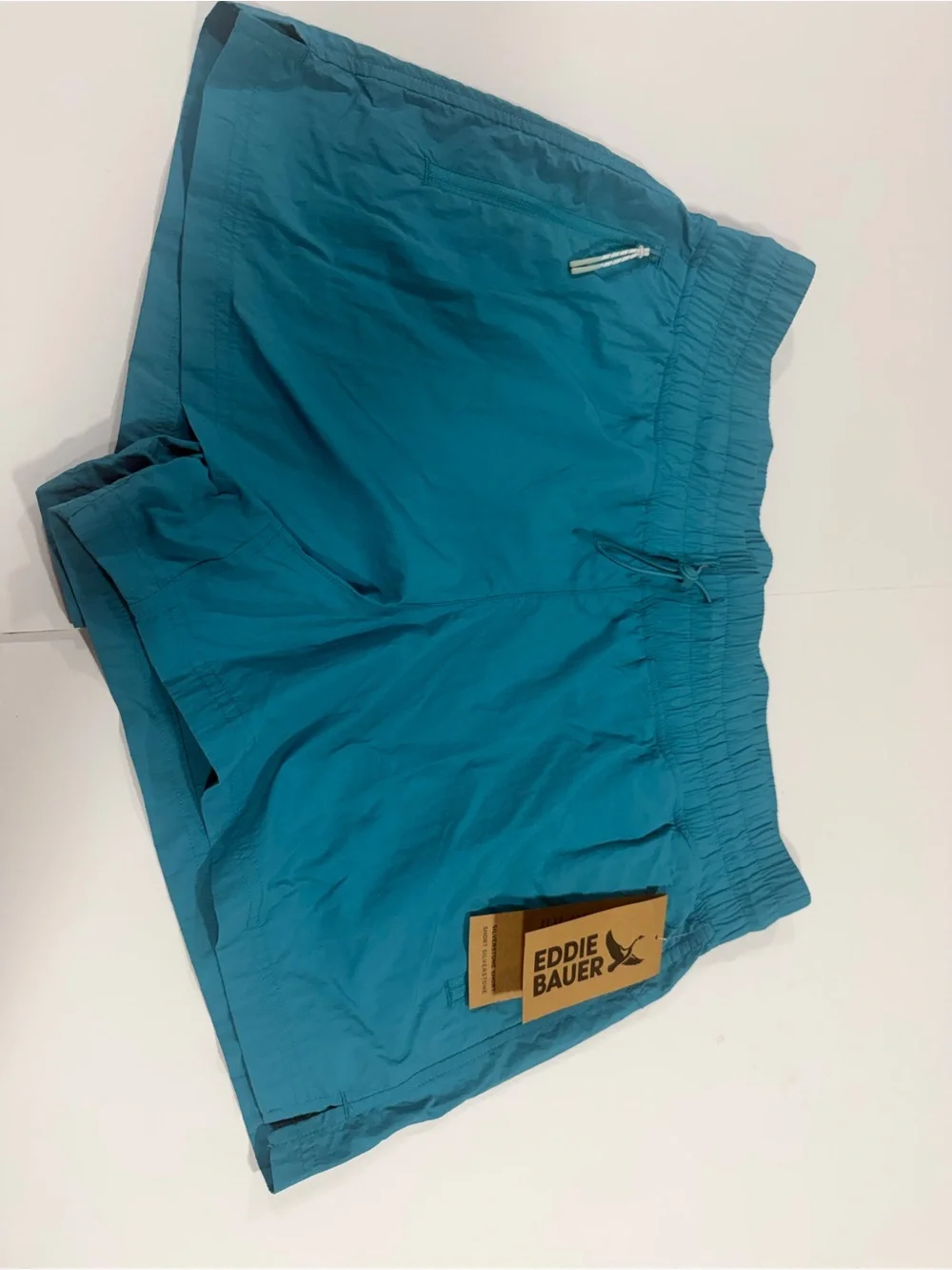 Eddie Bauer women’s Teal Elastic-Waist Shorts
